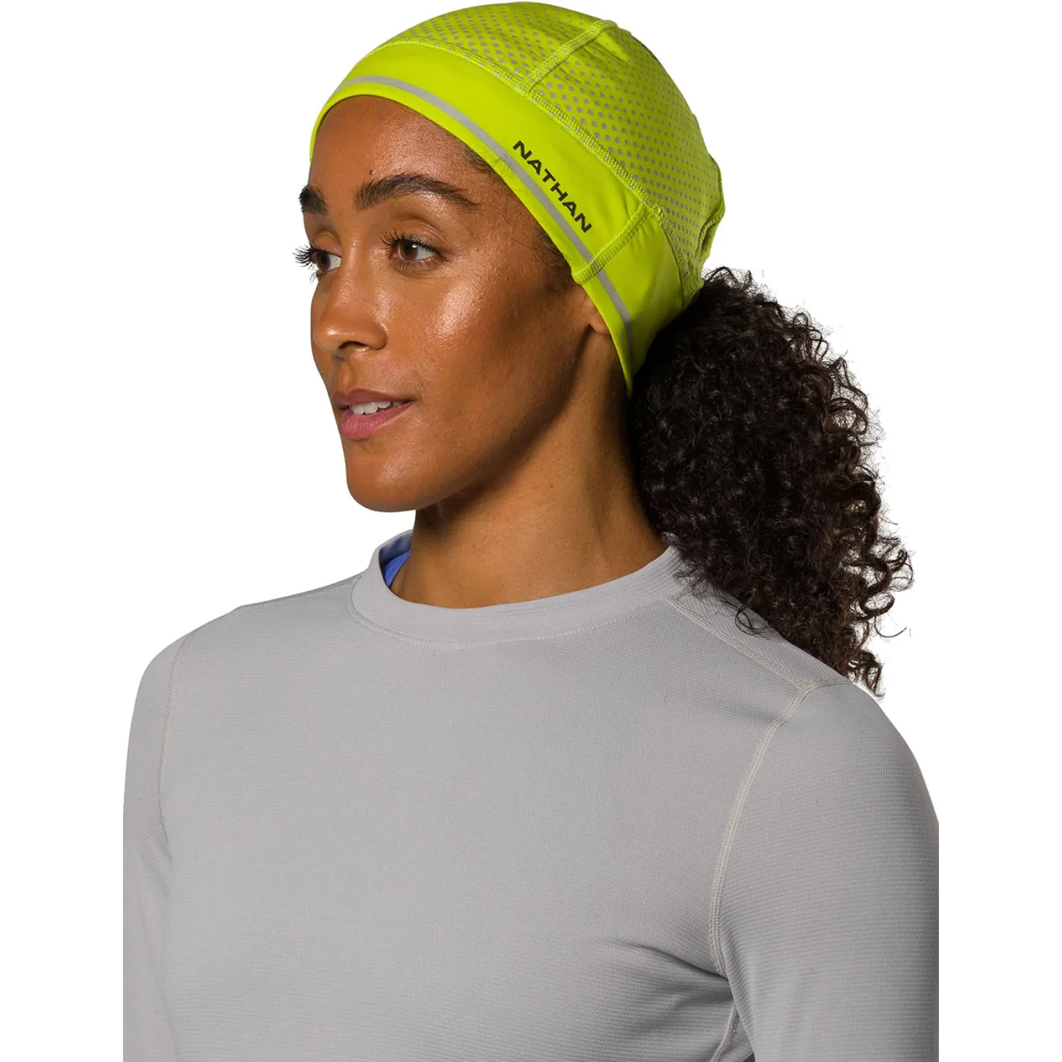 Nathan HyperNight Reflective Pony Tail Beanie - Image 2