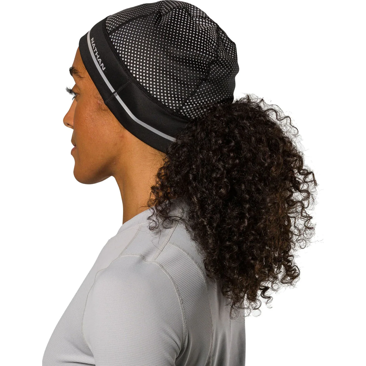 Nathan HyperNight Reflective Pony Tail Beanie - Image 5